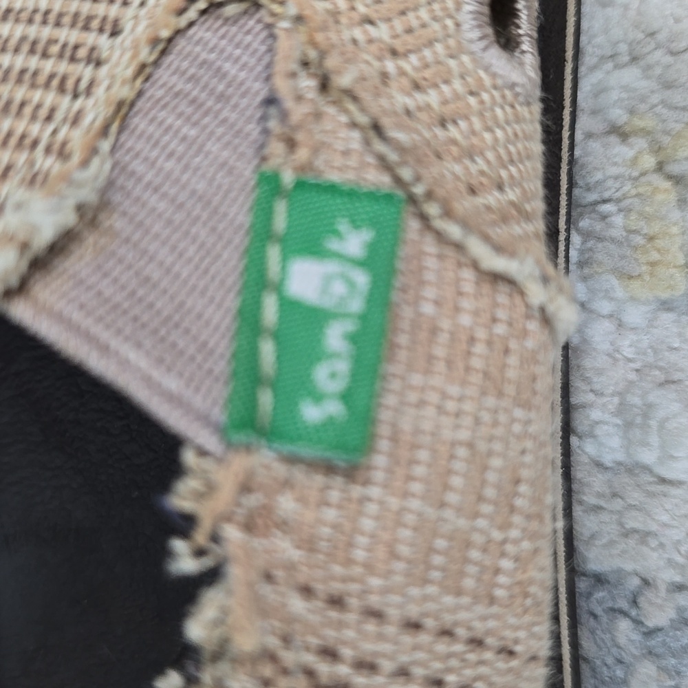 Sanuk Sidewalk Surfer Kids Slip Ons - Picture 6 of 9